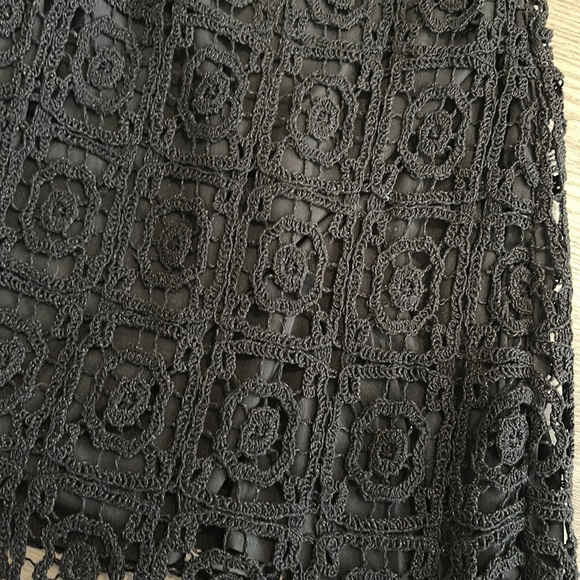NWT Aqua Crochet Black Mini Dress - Picture 5 of 5